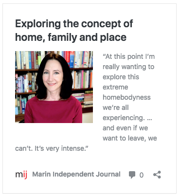 Marin Independent Journal:  Interview with Megan Harlan about MOBILE HOME